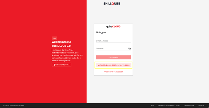 mit Lizenzschlüssel registrieren